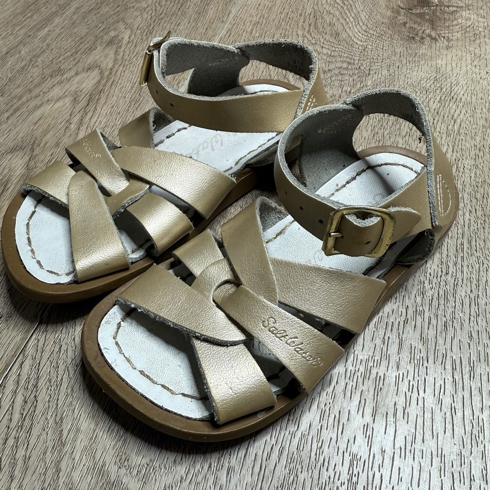 Salt Water Original Sandals – Gold Toddler Size 7